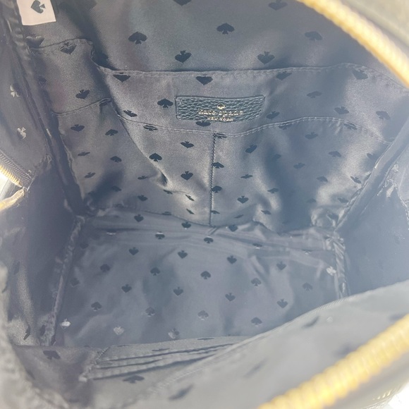 Kate Spade Leila Pebbled Leather Medium Dome Backpack School Bag Black - Picture 6 of 6